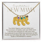Elegant modern minimalist New Mom Baby feet necklace with birthstone