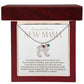 Elegant modern minimalist New Mom Baby feet necklace with birthstone