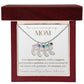 To Our Mom Baby Foot Birthstone Necklace