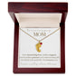 To Our Mom Baby Foot Birthstone Necklace