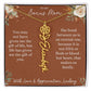Rust and Ivory Bonus Mom Name Necklace with Birth Flower