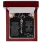 80th tropical card with name necklace