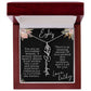 80th tropical card with name necklace