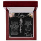 80th tropical card with name necklace