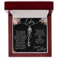 80th tropical card with name necklace