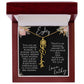 80th tropical card with name necklace