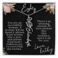 80th tropical card with name necklace