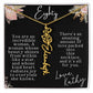 80th tropical card with name necklace
