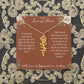 Rust and Ivory Bonus Mom Name Necklace with Birth Flower