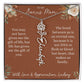 Rust and Ivory Bonus Mom Name Necklace with Birth Flower