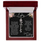 80th tropical card with name necklace