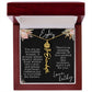 80th tropical card with name necklace
