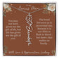 Rust and Ivory Bonus Mom Name Necklace with Birth Flower