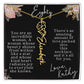 80th tropical card with name necklace