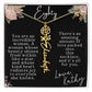 80th tropical card with name necklace