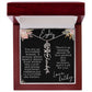 80th tropical card with name necklace