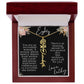 80th tropical card with name necklace
