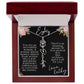 80th tropical card with name necklace