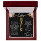 80th tropical card with name necklace