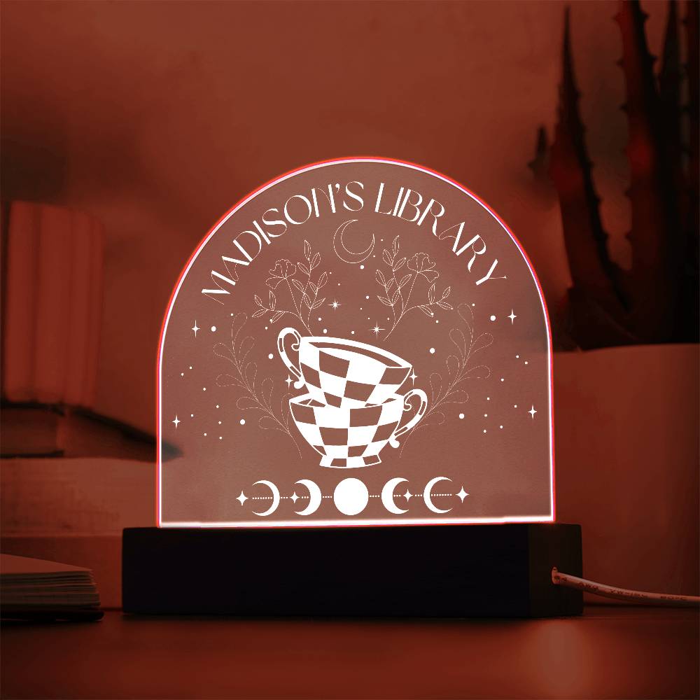 Personalized library sign