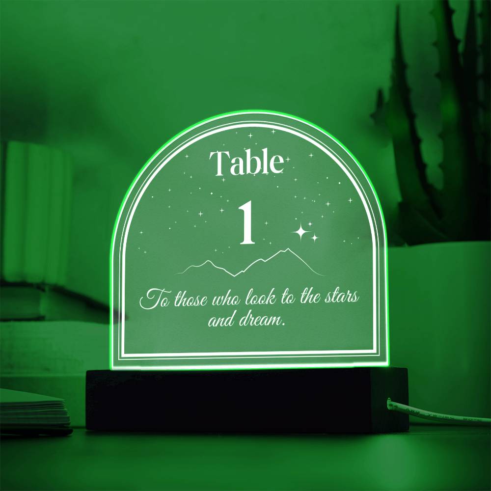 Acotar table number