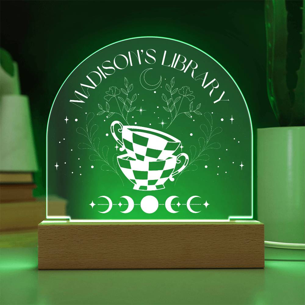 Personalized library sign