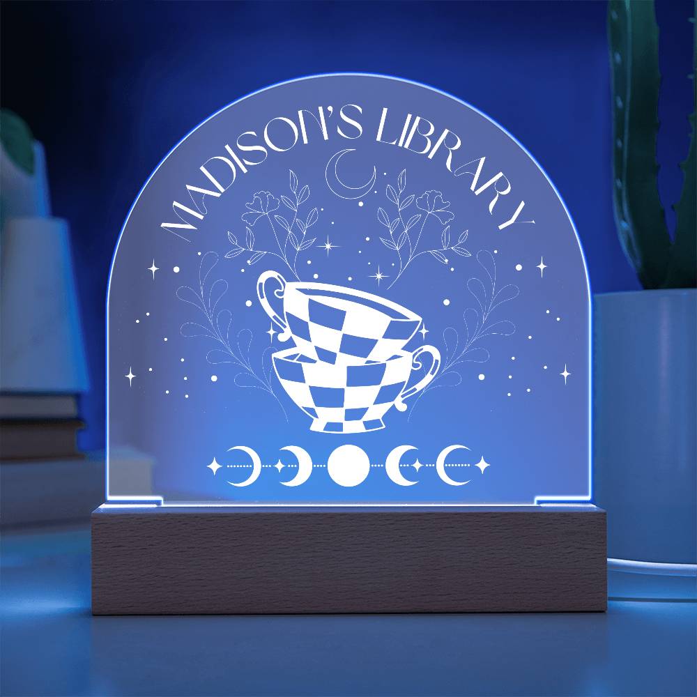 Personalized library sign