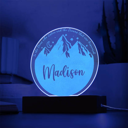 Personalized Night Light - ACOTAR Inspired Nursery Decor - Custom Name LED Baby Room Light - Velaris Starry Night Light - Dreamy Newborn Gift