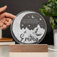 Personalized ACOTAR Inspired LED Night Light - Custom Engraved Moon and Mountain Design - Nursery and Bedroom Decor