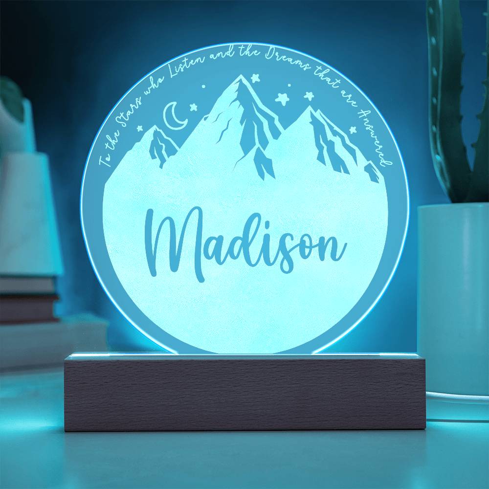 Personalized Night Light - ACOTAR Inspired Nursery Decor - Custom Name LED Baby Room Light - Velaris Starry Night Light - Dreamy Newborn Gift