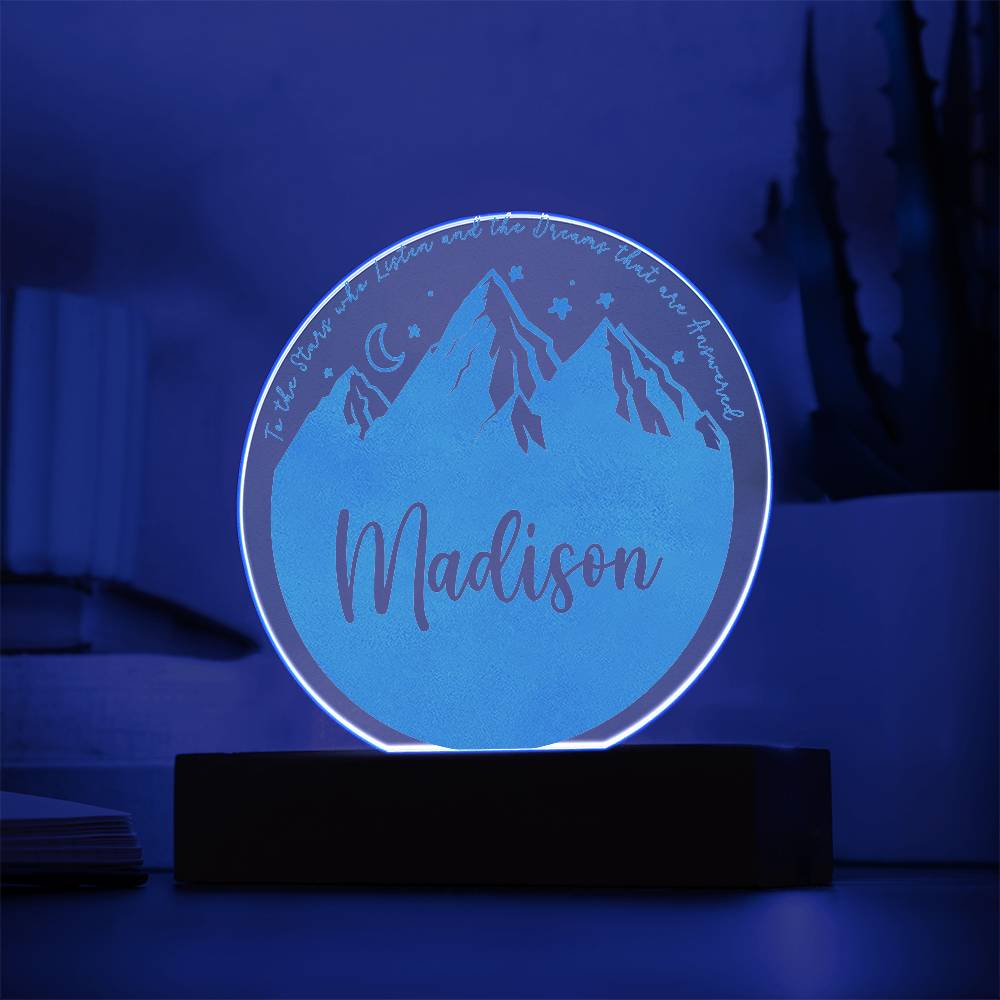 Personalized Night Light - ACOTAR Inspired Nursery Decor - Custom Name LED Baby Room Light - Velaris Starry Night Light - Dreamy Newborn Gift