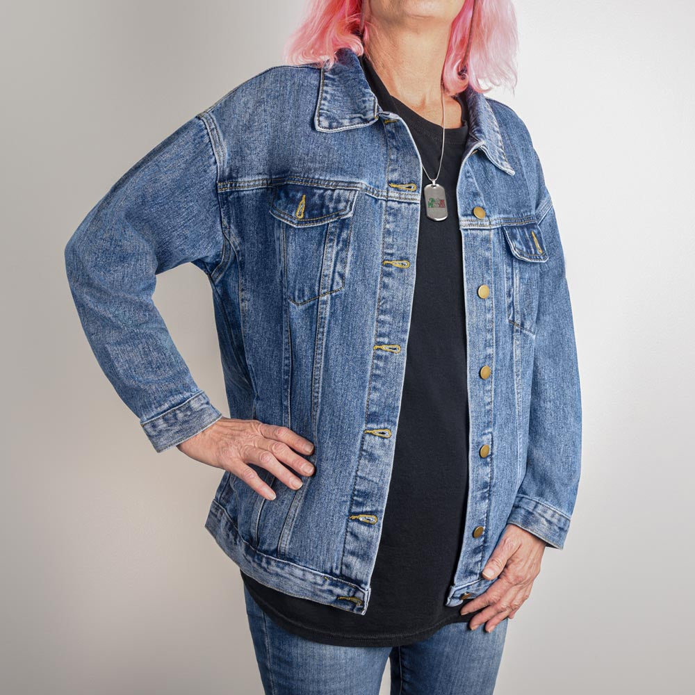 Custom Denim Jacket, Sports Mom Denim Coat, Custom Jean Jacket, Baseball Mom Jacket, Personalized Number Jackets, Football Jacket, Team Gift