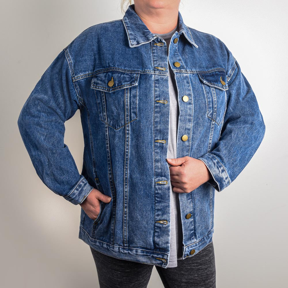 Custom Denim Jacket, Sports Mom Denim Coat, Custom Jean Jacket, Baseball Mom Jacket, Personalized Number Jackets, Football Jacket, Team Gift