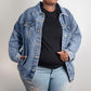 Custom Denim Jacket, Sports Mom Denim Coat, Custom Jean Jacket, Baseball Mom Jacket, Personalized Number Jackets, Football Jacket, Team Gift