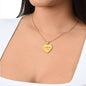 Cursive Mama Necklce on Heart Pendant