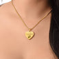 Mama Necklace with Engraved Personalization Baby Feet Heart Necklace