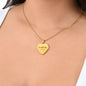 Cursive Mama Necklce on Heart Pendant