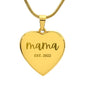 Cursive Mama Necklce on Heart Pendant