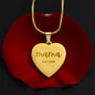 Cursive Mama Necklce on Heart Pendant