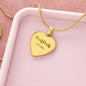 Cursive Mama Necklce on Heart Pendant