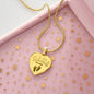Mama Necklace with Engraved Personalization Baby Feet Heart Necklace