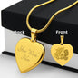 Baseball Mama Engraved Heart Necklace