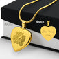 Baseball Mama Engraved Heart Necklace