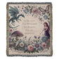 Heirloom Woven Blanket - Romantasy Fantasy Design with ACOTAR Fairies, Dragons, and Floral Motifs Gift for Reader Bookstagram Merch