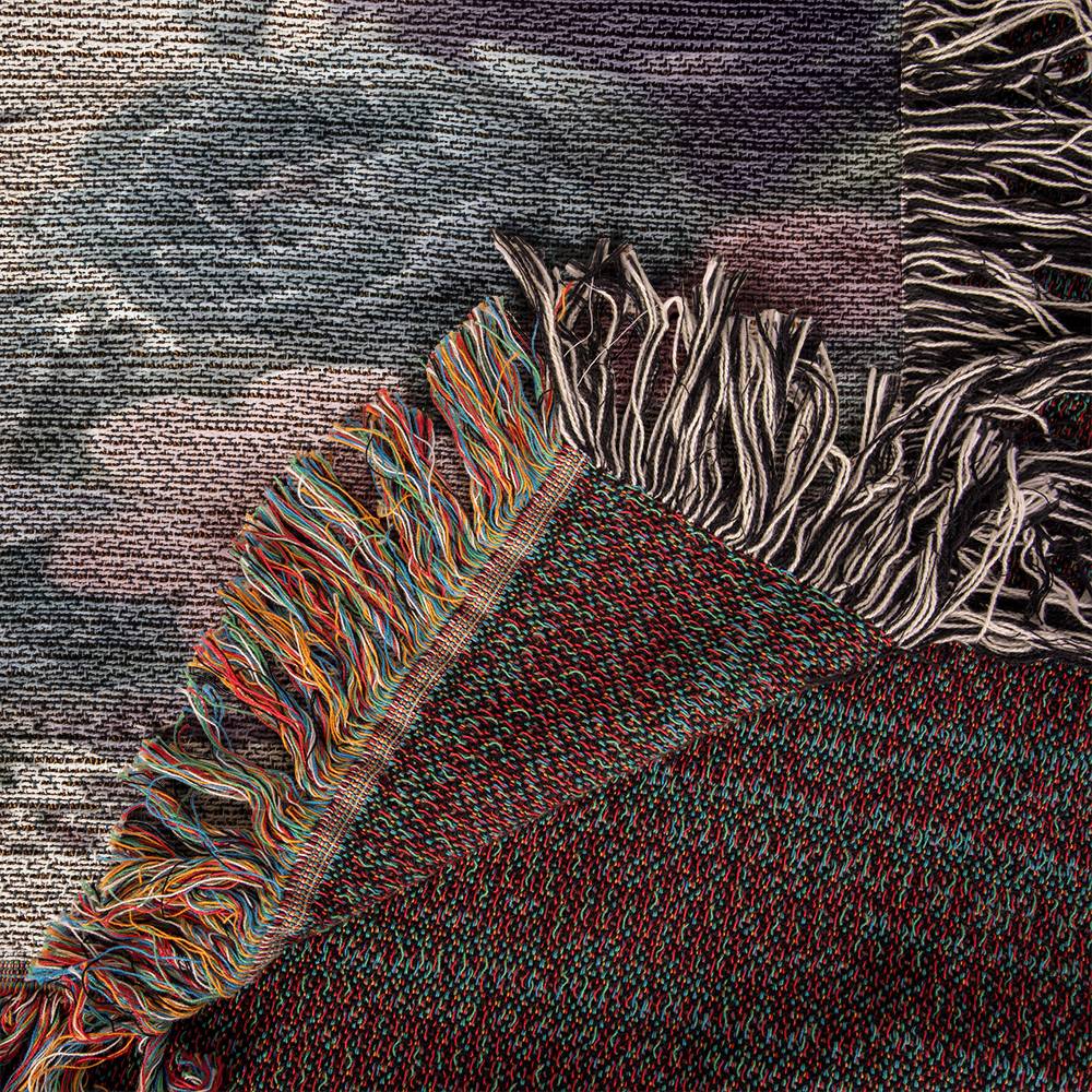 Heirloom Woven Blanket - Romantasy Fantasy Design with ACOTAR Fairies, Dragons, and Floral Motifs Gift for Reader Bookstagram Merch