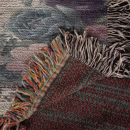 Heirloom Woven Blanket - Romantasy Fantasy Design with ACOTAR Fairies, Dragons, and Floral Motifs Gift for Reader Bookstagram Merch