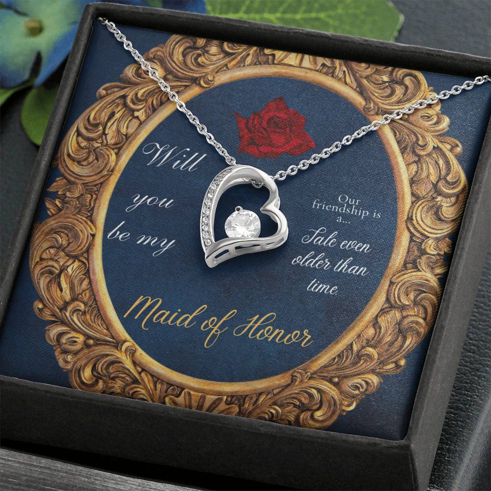 Beauty and the Beast Style Bridesmaid Proposal Necklace