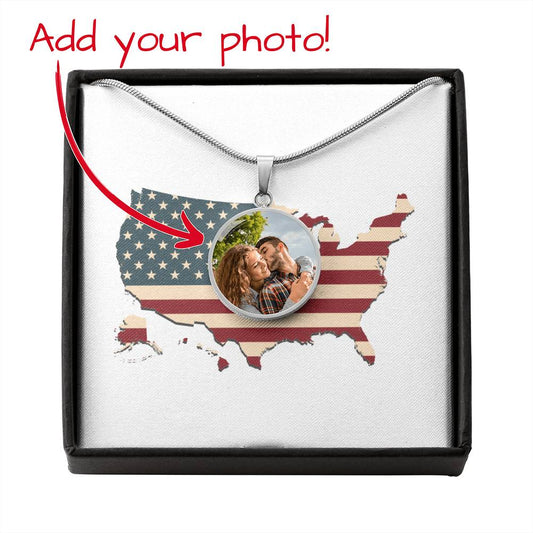 American flag photo upload gift