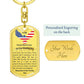Day of Wedding Gift for Future Son in Law, Dog Tag Keychain, Personalized with Wedding Date, From Father of the Bride, Gift from Dad to Son