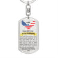 Day of Wedding Gift for Future Son in Law, Dog Tag Keychain, Personalized with Wedding Date, From Father of the Bride, Gift from Dad to Son
